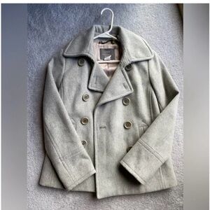 JCREW Gray Double-Breasted Women's Coat